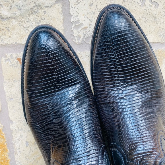 Exotic Leather Dark Brown Cowboy Boots. New - Picture 12 of 12